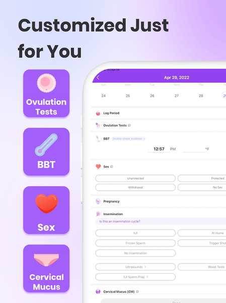 Ovulation Tracker App - Premom - عکس برنامه موبایلی اندروید