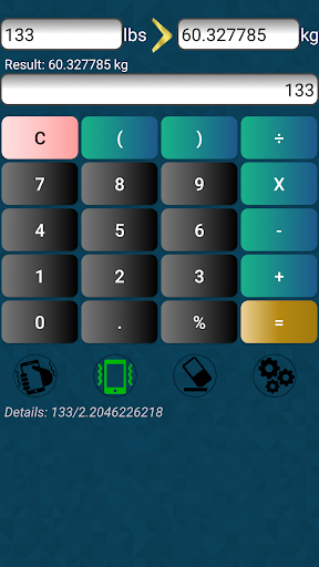 lbs kg Converter - عکس برنامه موبایلی اندروید