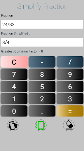 Simplify Fractions - Image screenshot of android app