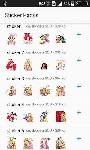 Girls princess Stickers for whatsapp - Image screenshot of android app