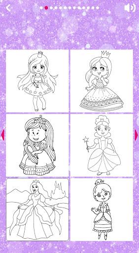 Princess Coloring Book offline - Gameplay image of android game