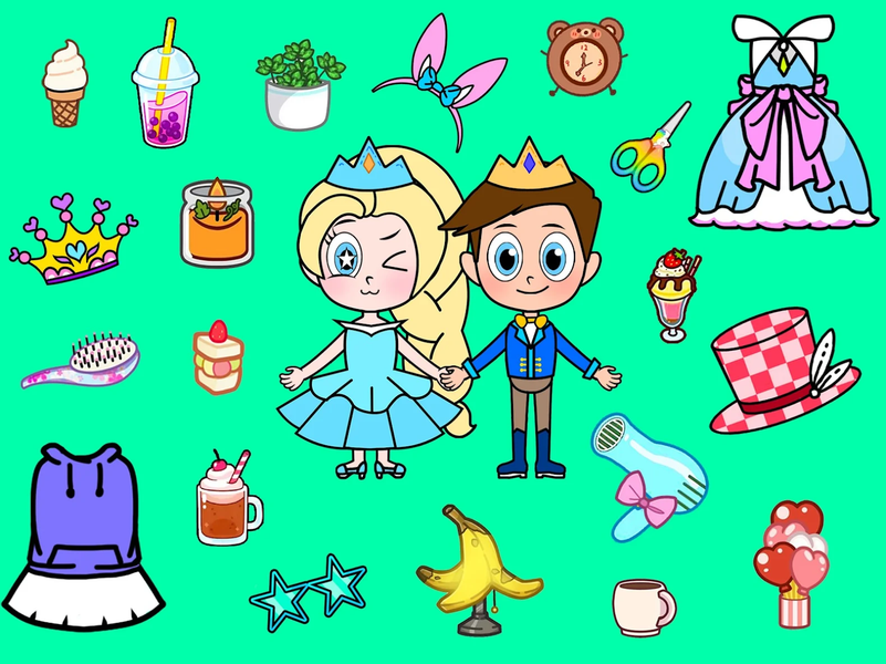 Toka Boka Life Princess Games - Gameplay image of android game
