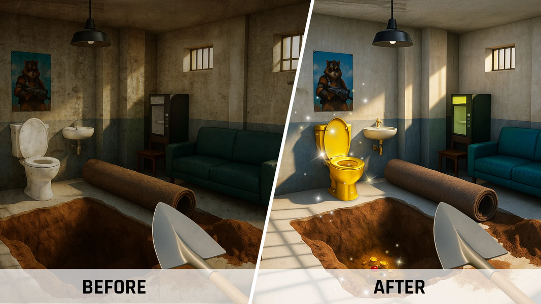 Prison Escape: Dig & Run - عکس بازی موبایلی اندروید