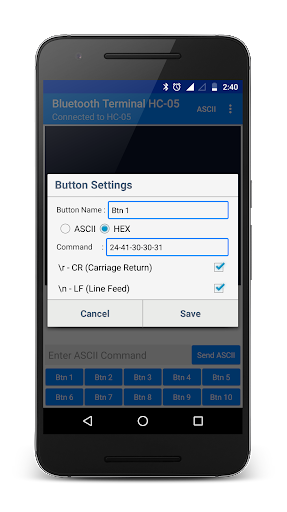 Bluetooth Terminal HC-05 - Image screenshot of android app