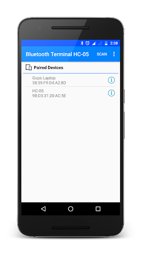 Bluetooth Terminal HC-05 - Image screenshot of android app