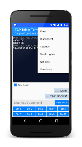 TCP Telnet Terminal - Image screenshot of android app