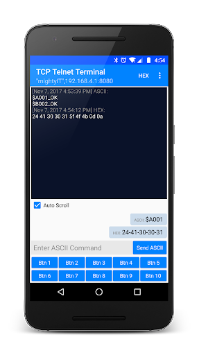 TCP Telnet Terminal - Image screenshot of android app