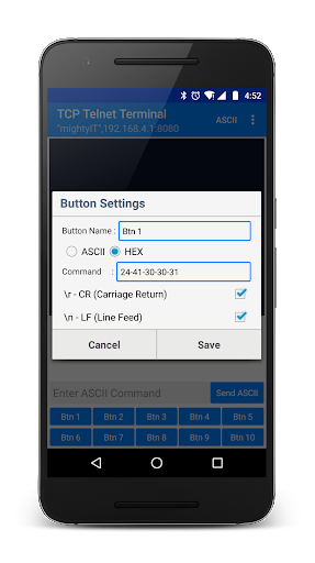 TCP Telnet Terminal - Image screenshot of android app