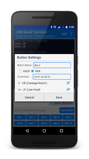 USB Serial Terminal - Image screenshot of android app