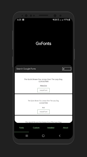 GxFonts - Custom fonts for Samsung Galaxy - عکس برنامه موبایلی اندروید