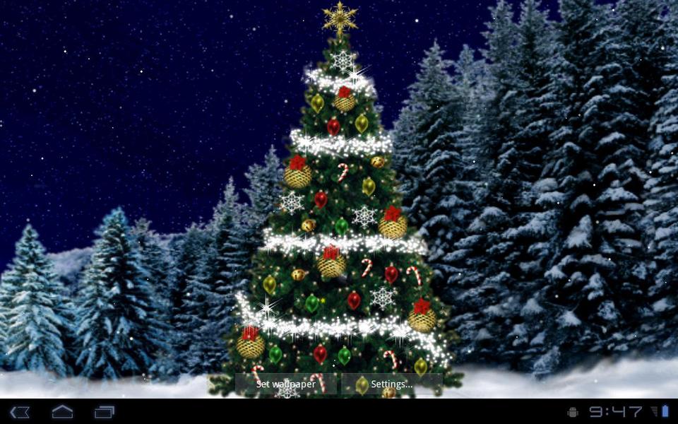 Christmas Tree Live Wallpaper - Image screenshot of android app