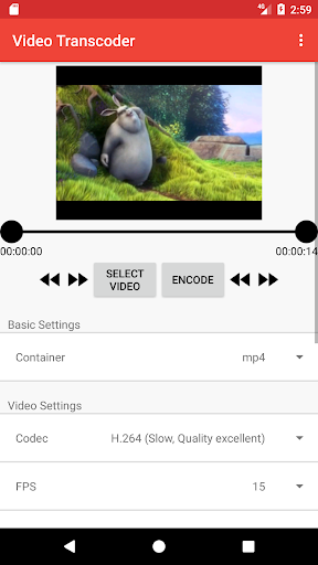 Video Transcoder - Image screenshot of android app