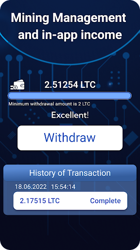 LiteCoin Mining - Image screenshot of android app