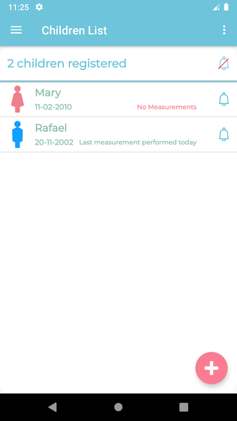 Children's BMI calculator - Image screenshot of android app