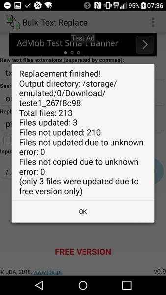Bulk Text Replace - عکس برنامه موبایلی اندروید
