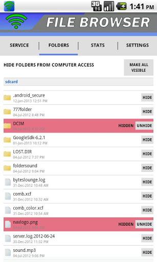 WiFi File Browser - عکس برنامه موبایلی اندروید