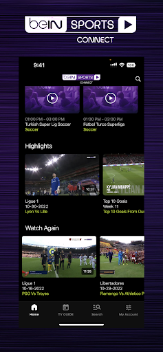 beIN SPORTS CONNECT - Image screenshot of android app