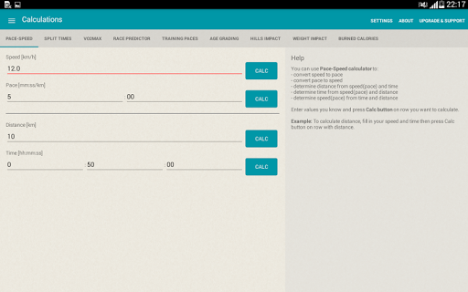 Running calculator - عکس برنامه موبایلی اندروید