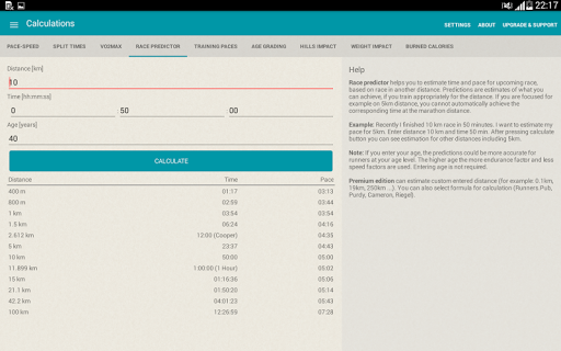 Running calculator - عکس برنامه موبایلی اندروید