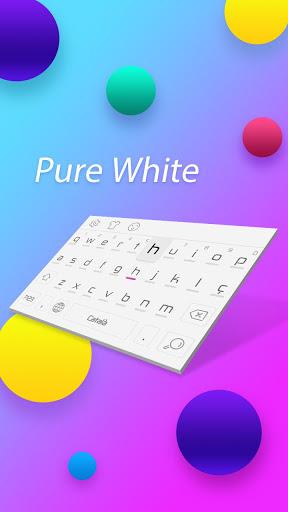 Pure White Keyboard - عکس برنامه موبایلی اندروید