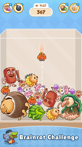 Brainzot Drop: Animal Merge - Gameplay image of android game