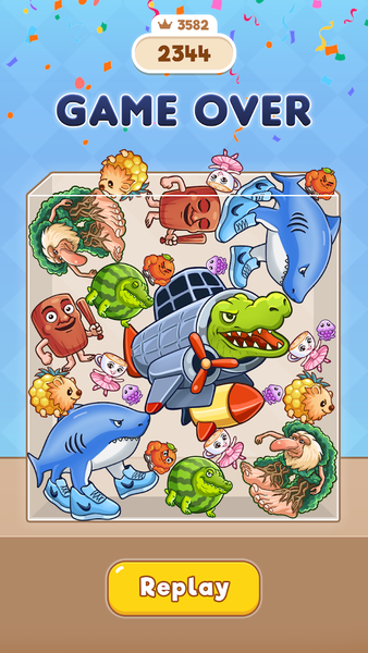 Brainzot Drop: Animal Merge - Gameplay image of android game