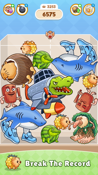 Brainzot Drop: Animal Merge - Gameplay image of android game