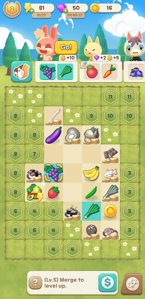 Merge Camp - Cute Animal Fun - Gameplay image of android game