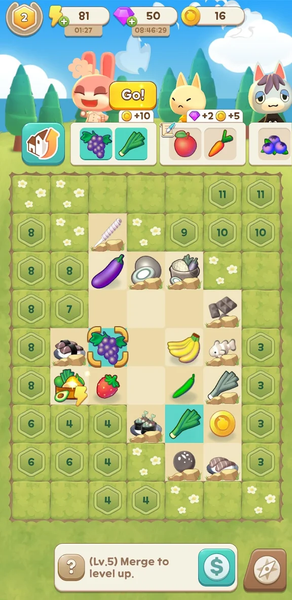 Merge Camp - Cute Animal Fun - Gameplay image of android game