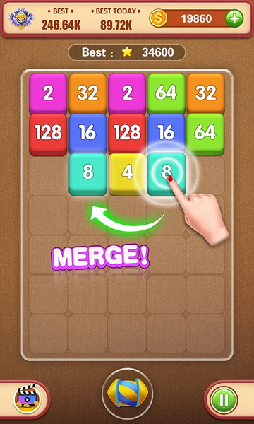 Tap to Merge - Gameplay image of android game