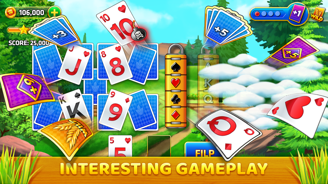 Pyramid Solitaire - Farm Trip - Gameplay image of android game
