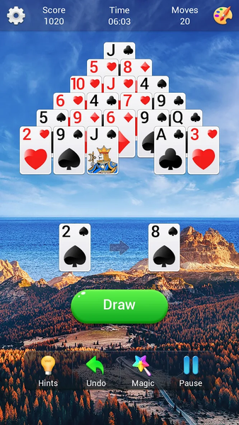 Pyramid Solitaire - Gameplay image of android game