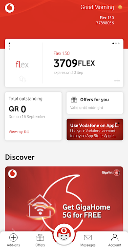 My Vodafone (Qatar) - Image screenshot of android app