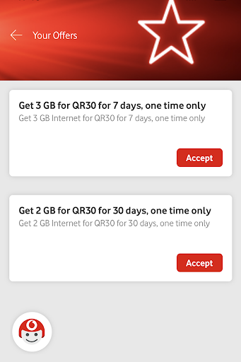 My Vodafone (Qatar) - Image screenshot of android app