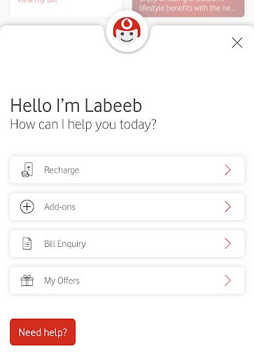 My Vodafone (Qatar) - Image screenshot of android app