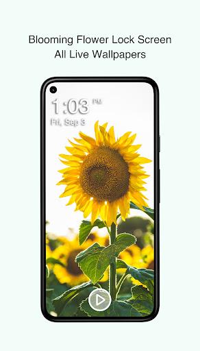 Blooming Flower Lock Screen - Image screenshot of android app