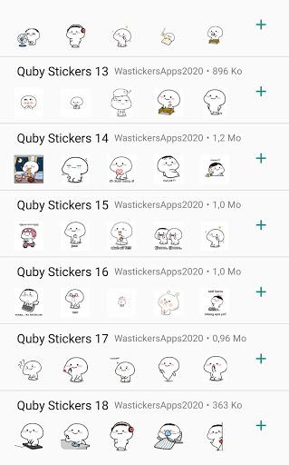 Quby Stickers for WhatsApp - Image screenshot of android app