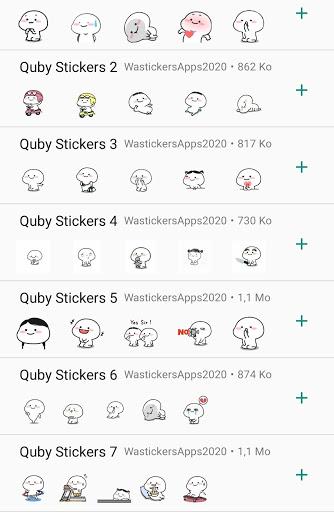 Quby Stickers for WhatsApp - Image screenshot of android app