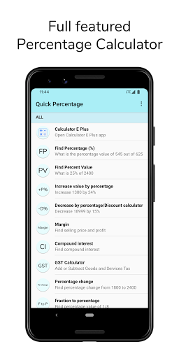 Quick Percentage Calculator - عکس برنامه موبایلی اندروید
