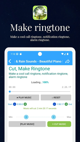 Relaxing music for stress - عکس برنامه موبایلی اندروید