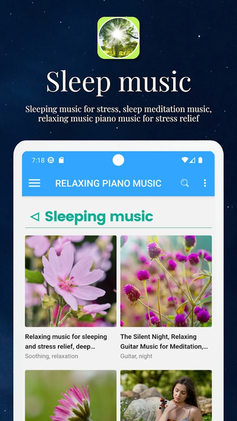 Relaxing music for stress - عکس برنامه موبایلی اندروید