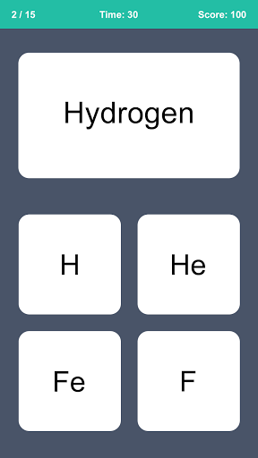 Periodic Table Game - عکس برنامه موبایلی اندروید