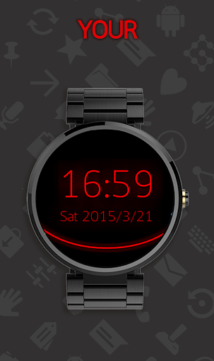Holo Watch face - Image screenshot of android app
