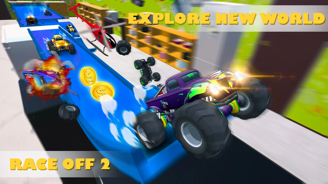 RaceOff 2: Monster Truck Games - Gameplay image of android game
