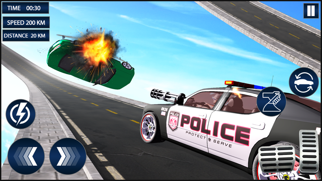 Extreme Police Car Driving 3D - Gameplay image of android game