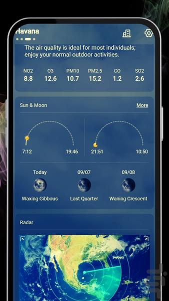 هواشناسی دقیق و حرفه ای - Weather - عکس برنامه موبایلی اندروید