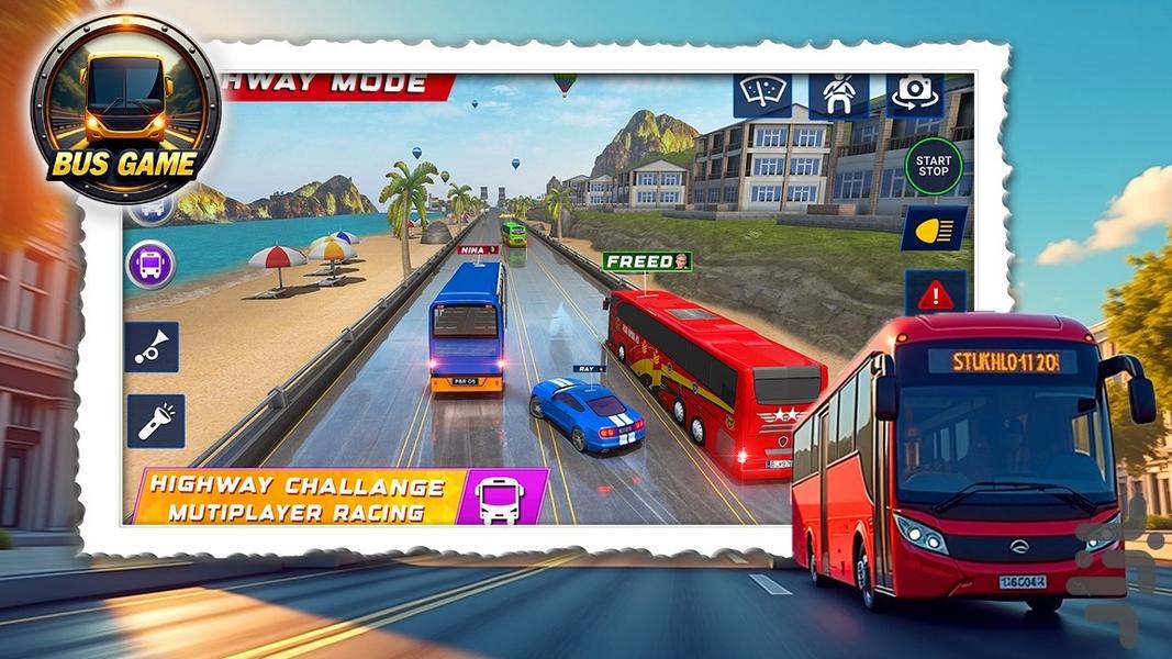 اتوبوس بازی - Gameplay image of android game