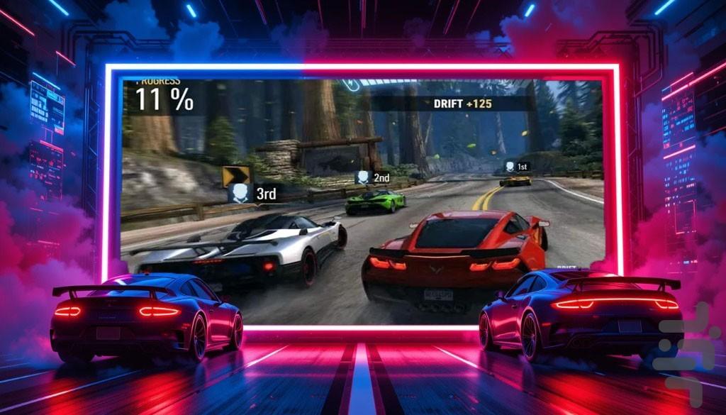 ماشین بازی شوتی - عکس بازی موبایلی اندروید