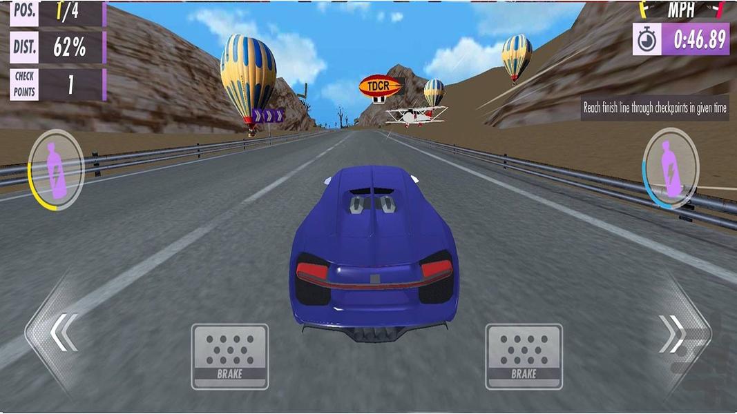 ماشین بازی در ترافیک - Gameplay image of android game