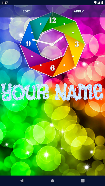 Rainbow Clock HD Wallpapers - Image screenshot of android app